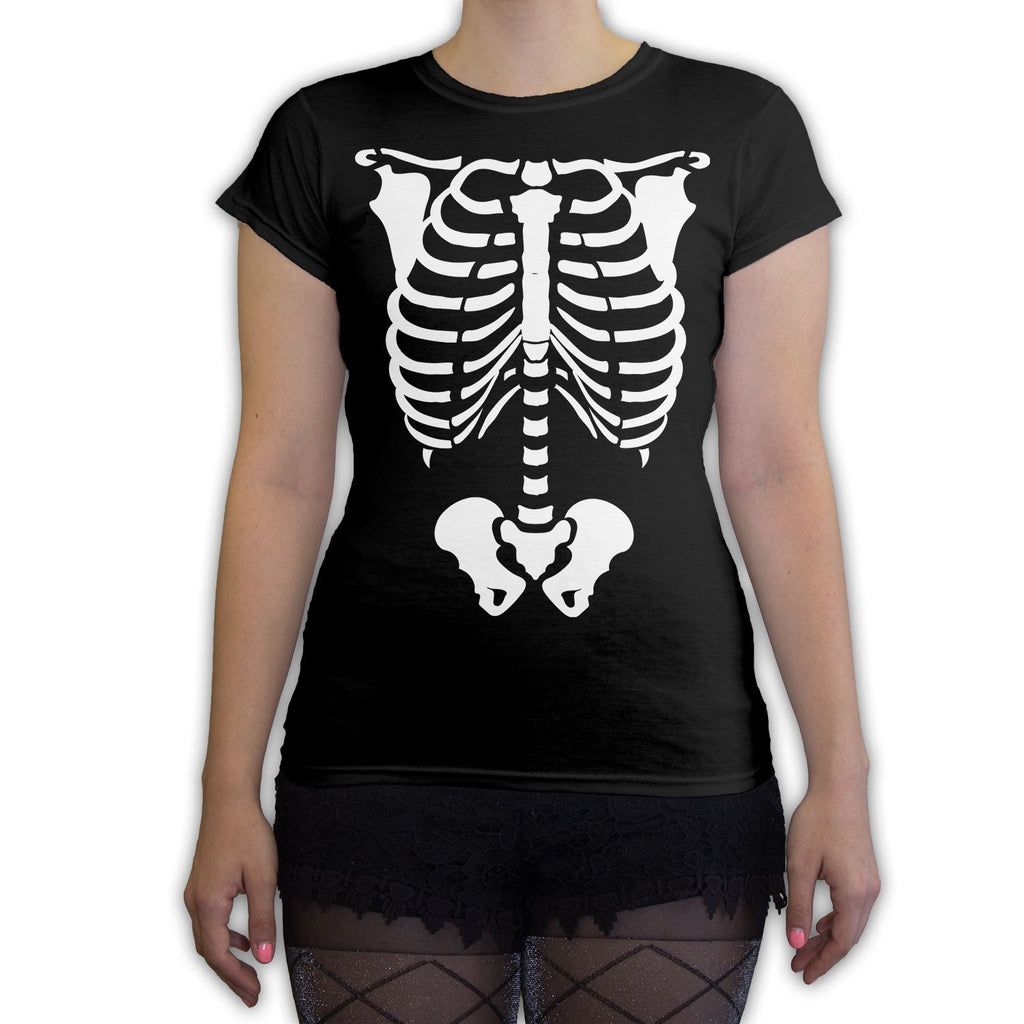 Function - Skeleton Rib Cage Body Costume Women's Fashion T-Shirt