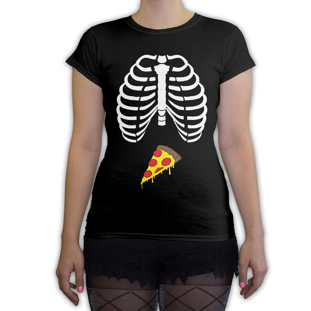 Function - Skeleton Pizza Belly Women's Fashion T-Shirt