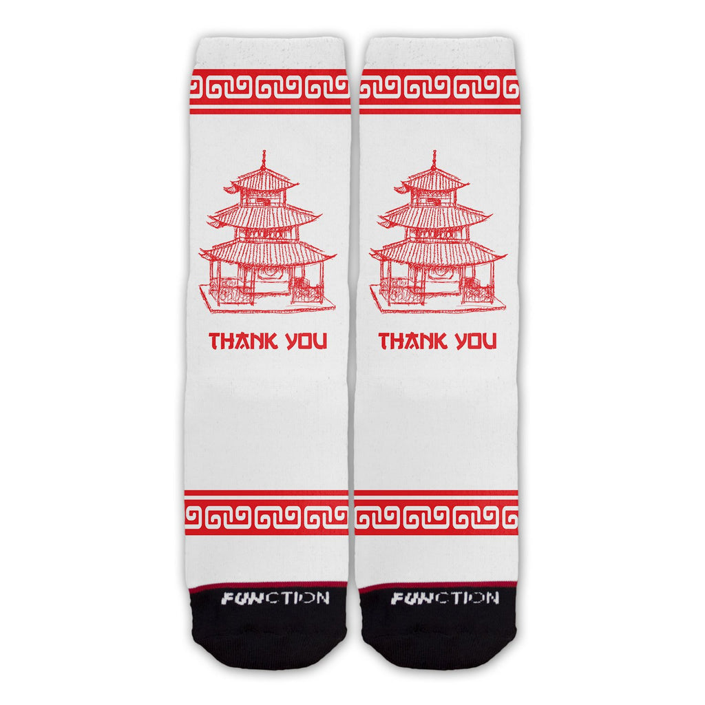 Function - Chinese Food Container Fashion Socks Thank You Take Out Box To Go