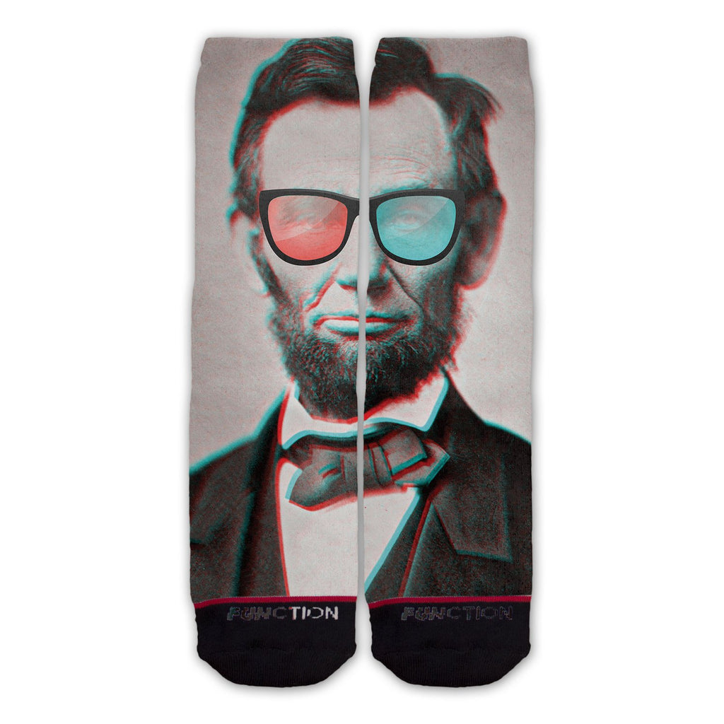Abe Lincoln 3d Glasses Fashion Socks