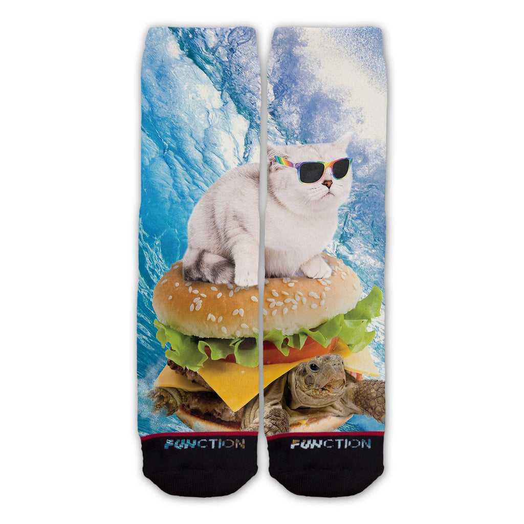 Function - Cat Surfing Burger Turtle Fashion Socks