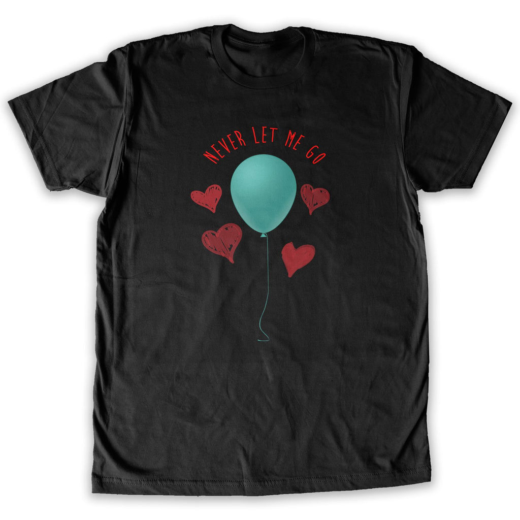 Function -  Valentine's Day Never Let Me Go Balloon Men's Fashion T-Shirt Black