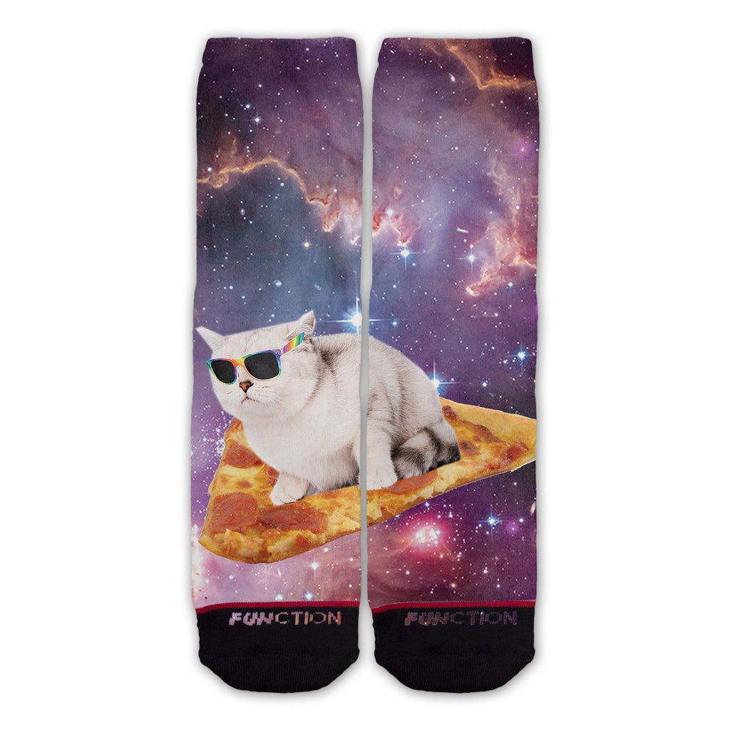 Function - Pizza Galaxy Cat Surfing Sock