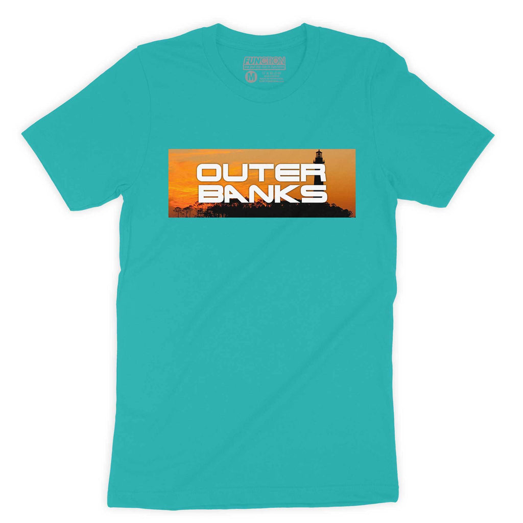 Function - Outer Banks Sunset Text Show Pogue Ocean Sea Turtle Tourist T-Shirt