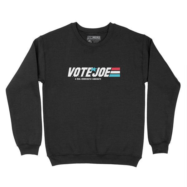 Function - Vote Joe Biden Democratic Candidate Rally Campaign Kids Classic Cartoon Logo Fashion Crew Neck Sweatshirt