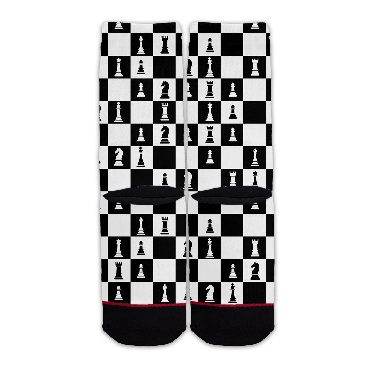 Function - Chess Board Pieces Pattern Socks