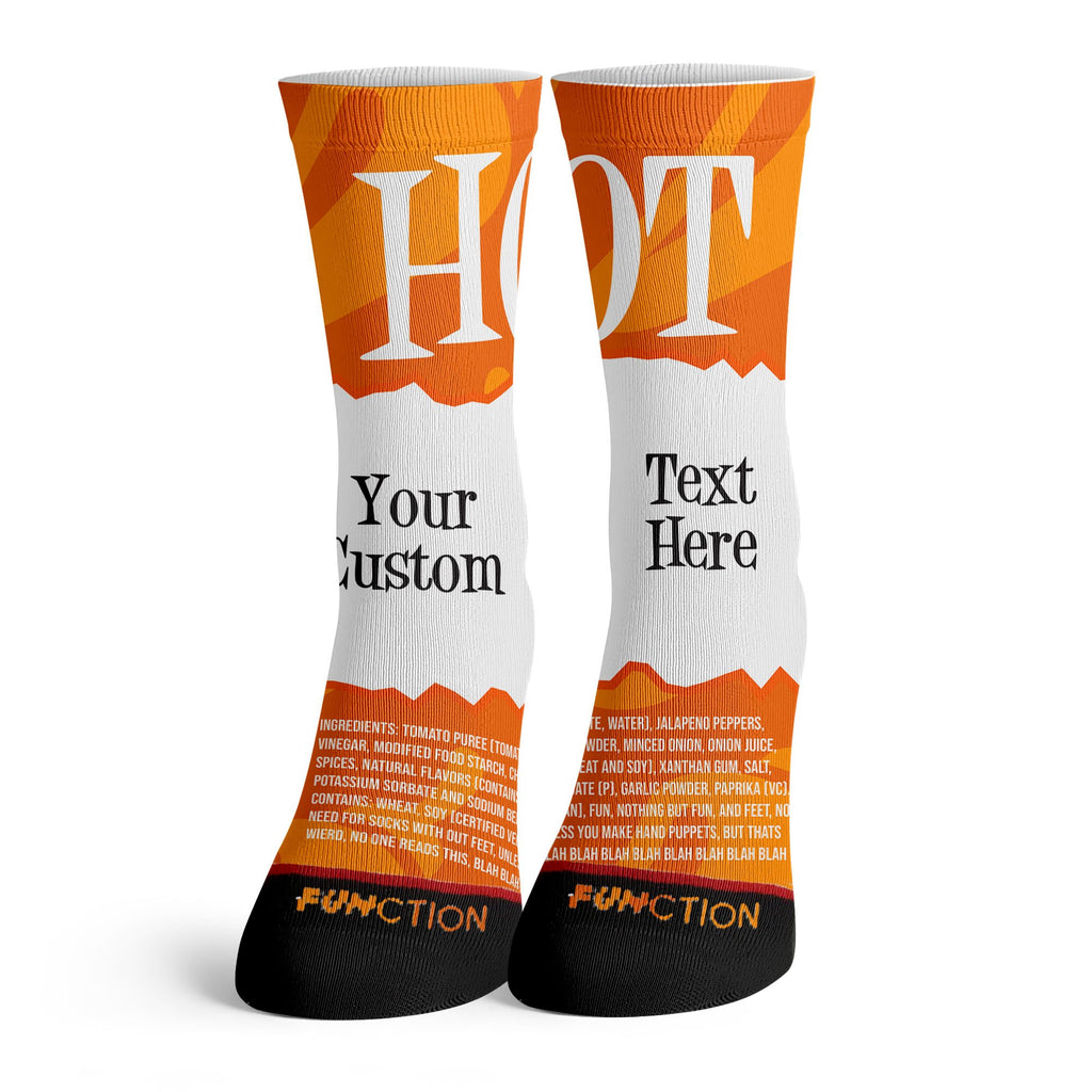 Function - Custom Text Hot Sauce Socks