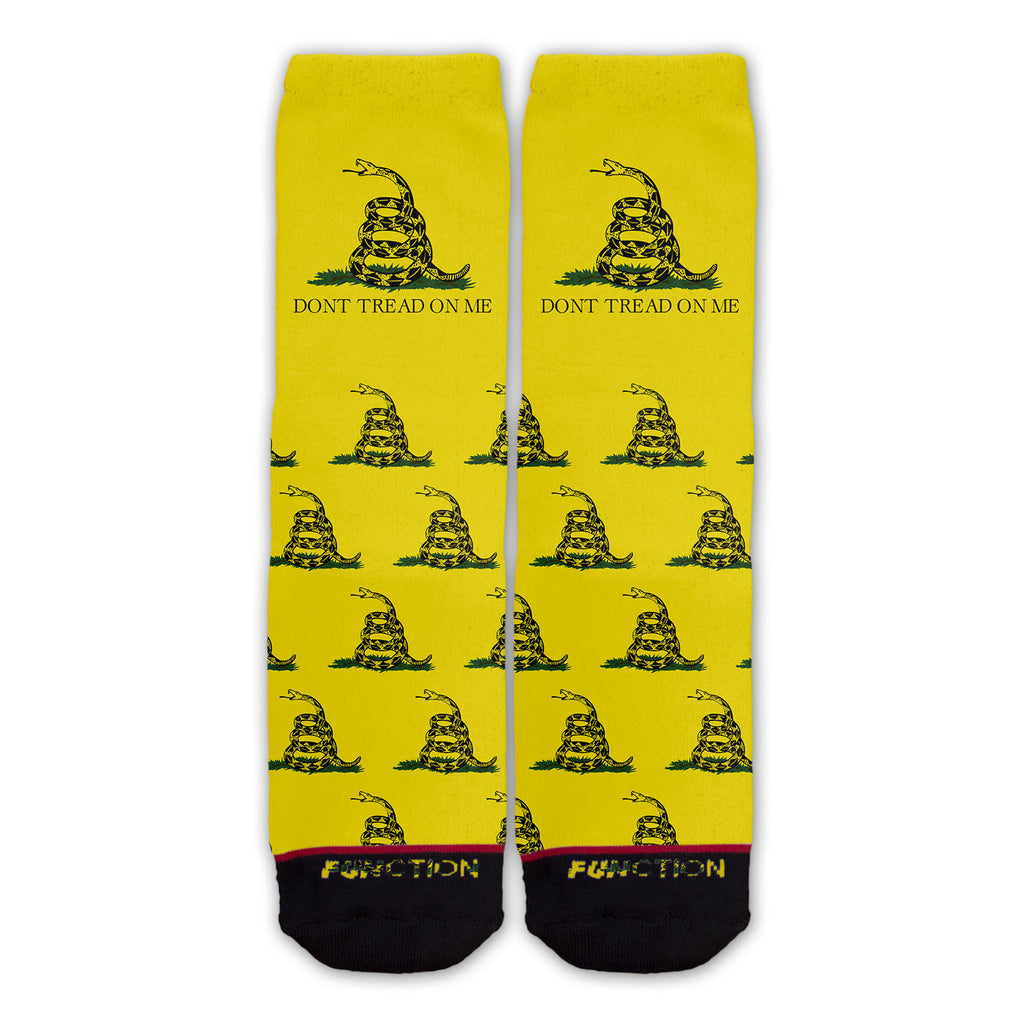 Function - Dont Tread On Me Fashion Socks Rattlesnake Flag Yellow