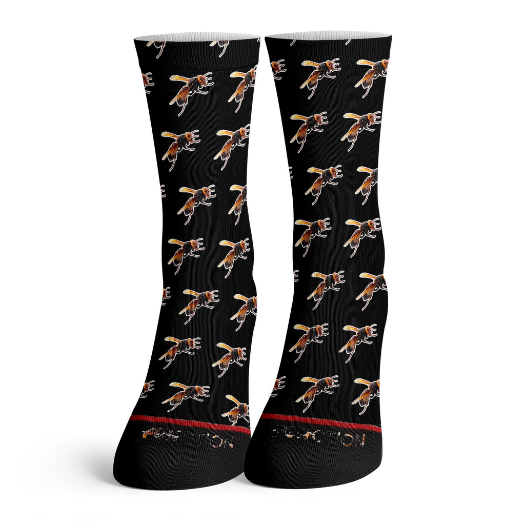 Function - Murder Hornet Pattern Black Socks