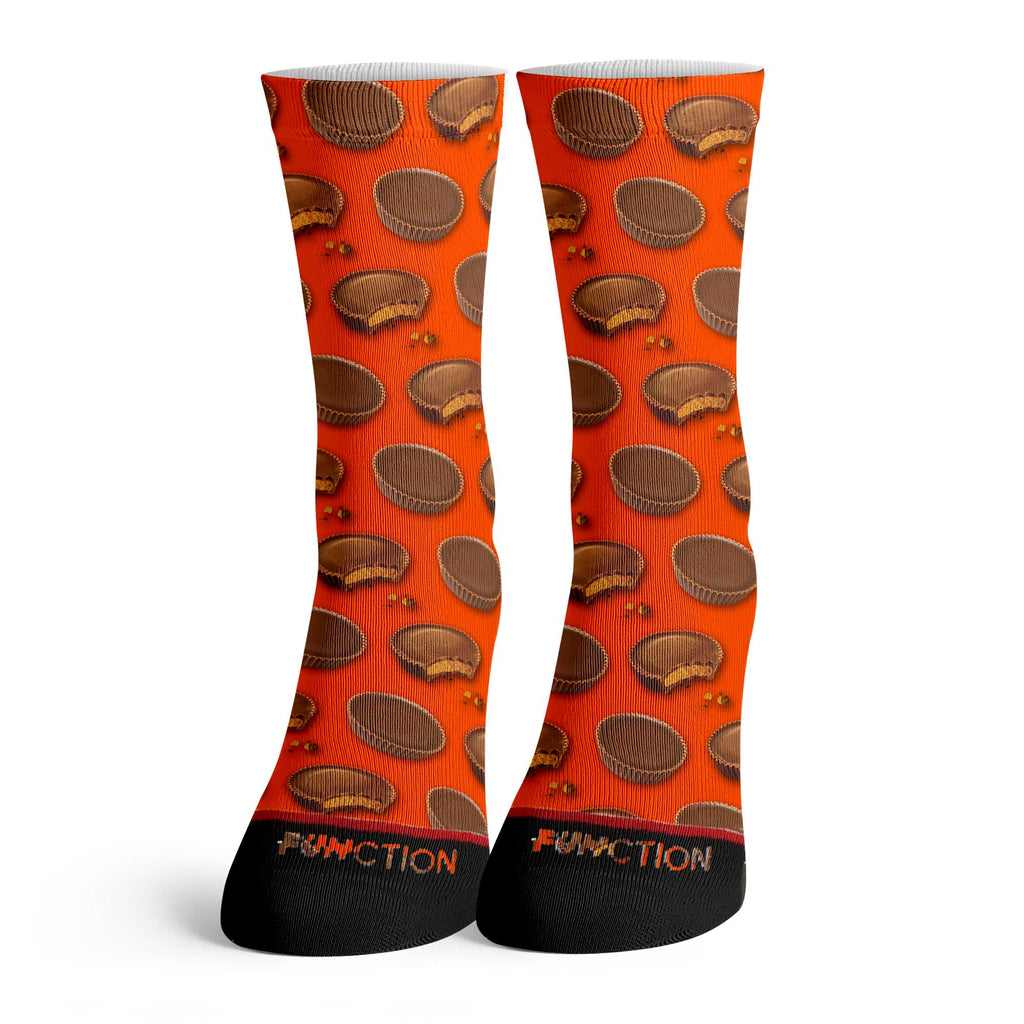 Function Chocolate Peanut Butter Cup Candy Adult Unisex Crew Socks