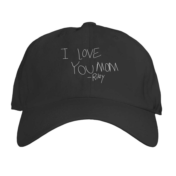 Function - Custom Child Kid Handwritten Note or Drawing Embroidered onto Adjustable Hat OSFM
