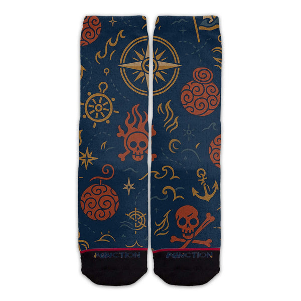 Function King of the Sea Anime Pirate Crew Socks - Japanese Otaku Gift – Adults Socks