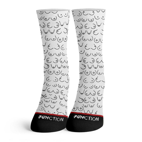 Function - Boobies All Over Adult Crew Socks