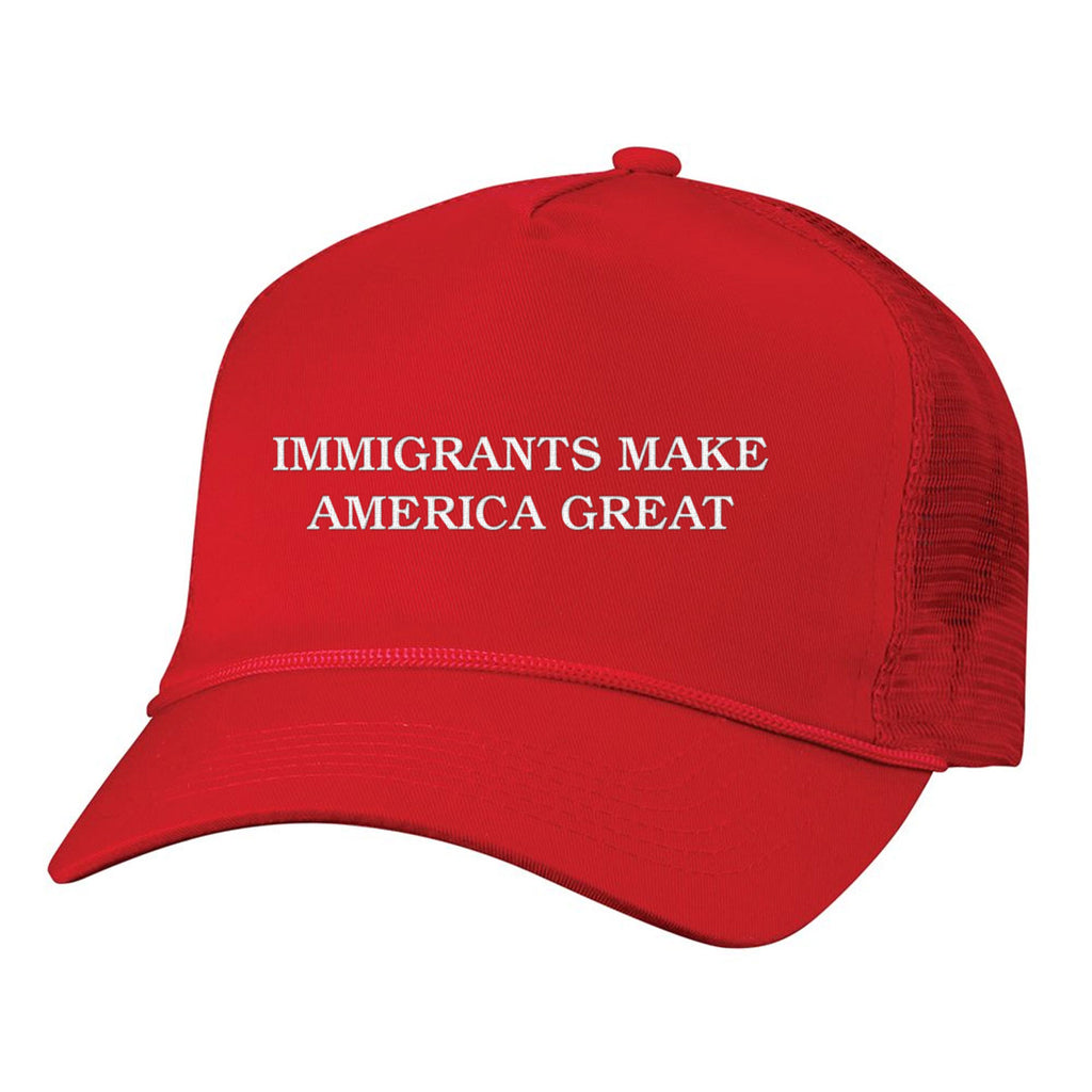 Function - Immigrants Make America Great Red Trucker Mesh Hat