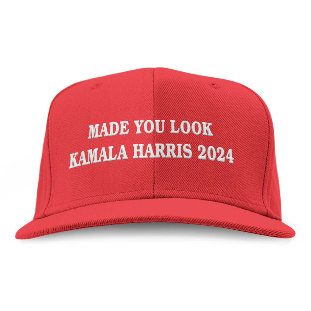 Function - Made You Look Kamala Harris 2024 Red Snapback Hat Election Vote USA America