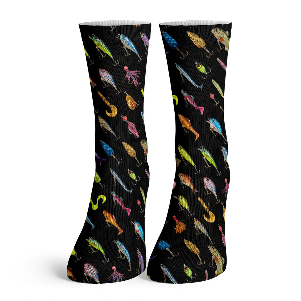 Function Fishing Bait Lures Kids Crew Socks