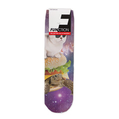 Function - Kids Galaxy Cat Surfing Burger Turtle Youth Boys Girls Children Fashion Socks