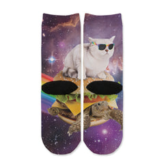 Function - Kids Galaxy Cat Surfing Burger Turtle Youth Boys Girls Children Fashion Socks
