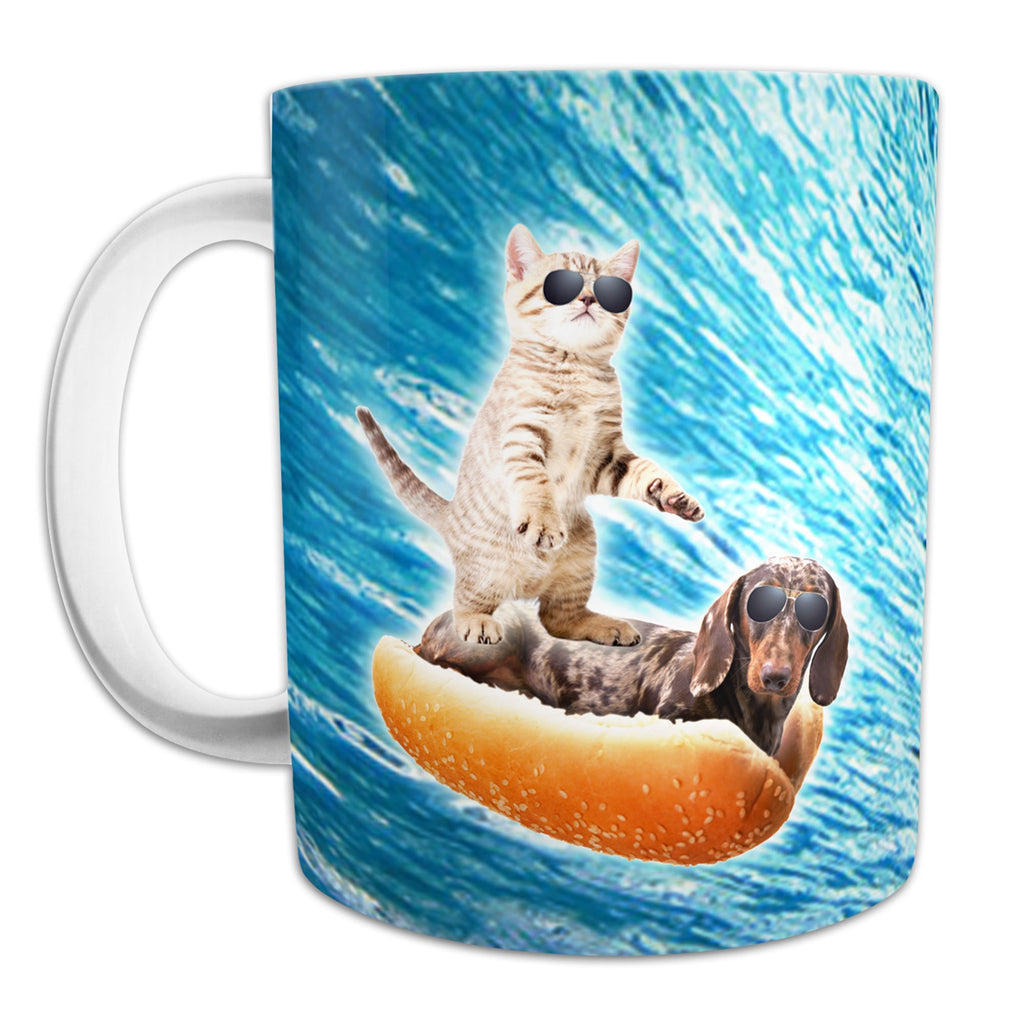 Function - Hot Dog Surfing Cat Mug