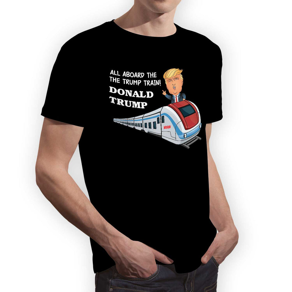 Maglietta Trump Train 2024 - T-Shirt Uomo Cotone 100% Elezioni Repubblicane - Foto 1