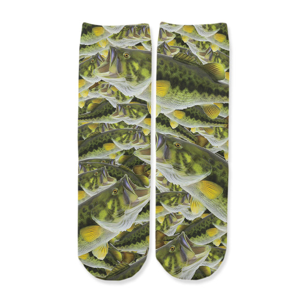 Function - Kids Bass Fish Salt Water Lure Reel Realistic Youth Boys Girls Children Fashion Socks