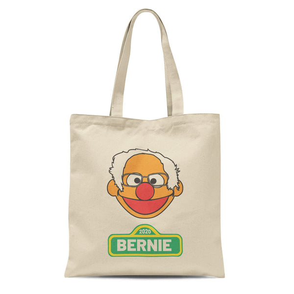 Function - Bernie Sanders  Cartoon Head Heavy Duty Cotton 12 oz Tote Bag