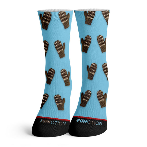 Function - Bernie Sanders Winter Mittens Viral Meme Funny Blue Democrat Inauguration Pattern Socks