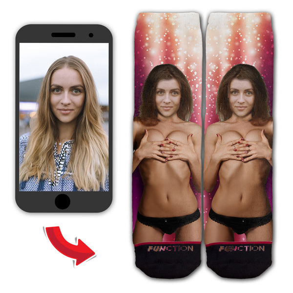 Custom Woman in Bikini Fashion Sock
