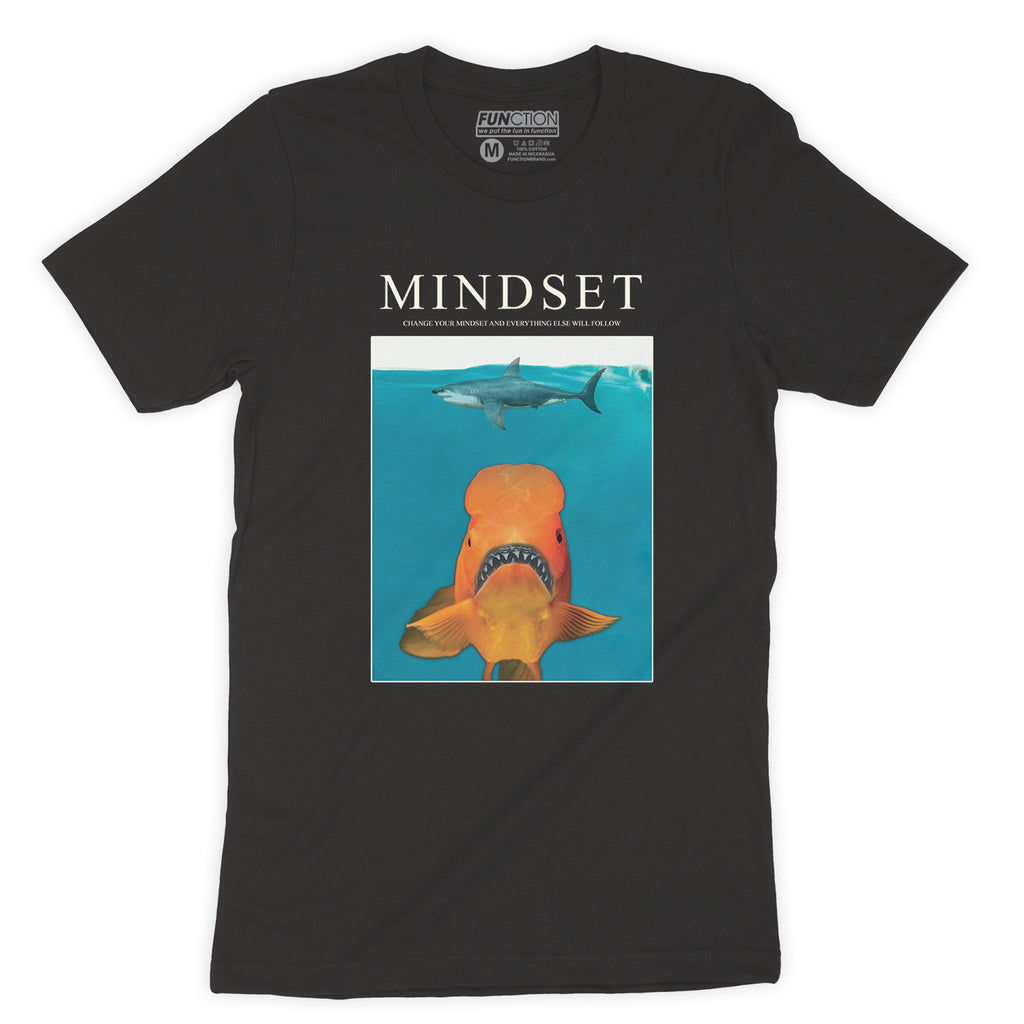 Function - Gold Fish Shark Movie Motivational Mindset Poster Fashion T-Shirt