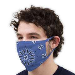 Function - Blue Bandana Breathable Reusable Washable Face Cover Mask