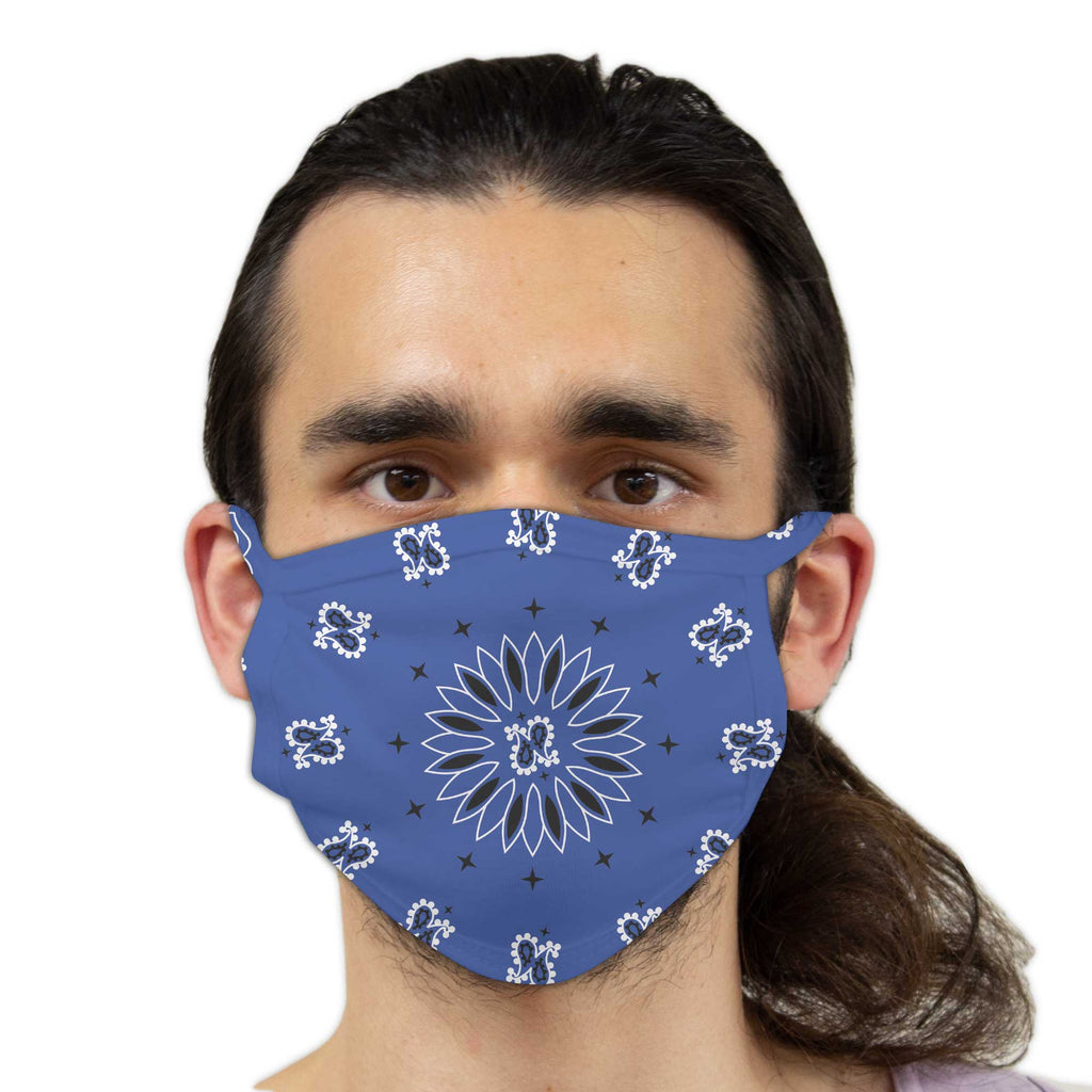 Function - Blue Bandana Breathable Reusable Washable Face Cover Mask