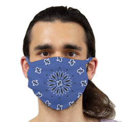 Function - Blue Bandana Breathable Reusable Washable Face Cover Mask