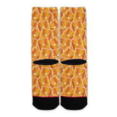 Function - Cheese Crackers Stickers Pattern Socks