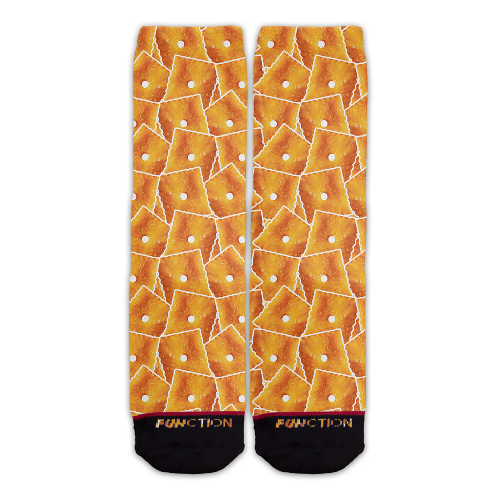 Function - Cheese Crackers Stickers Pattern Socks