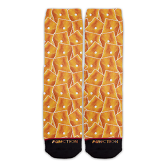 Function - Cheese Crackers Stickers Pattern Socks