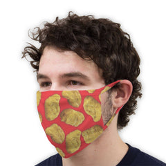 Function - Chicken Nuggets Pattern Breathable Reusable Washable Face Cover Mask