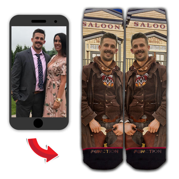Custom Wild West Cowboy Fashion Sock