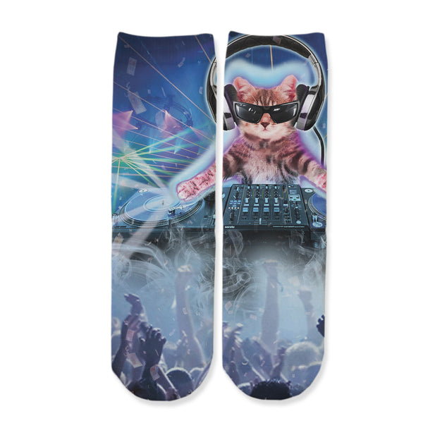 Function - Kids DJ Cat Music Headphones Youth Boys Girls Children Fashion Socks