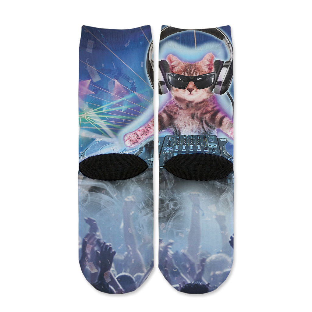 Function - Kids DJ Cat Music Headphones Youth Boys Girls Children Fashion Socks
