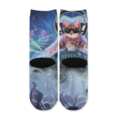 Function - Kids DJ Cat Music Headphones Youth Boys Girls Children Fashion Socks