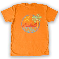 Function - Mahalo Neon Lights Men's Fashion T-Shirt Orange