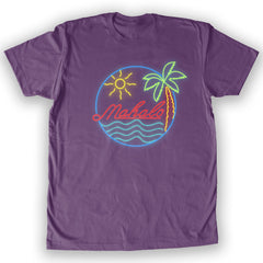 Function - Mahalo Neon Lights Men's Fashion T-Shirt Purple