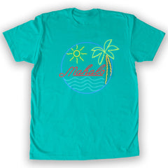 Function - Mahalo Neon Lights Men's Fashion T-Shirt Teal