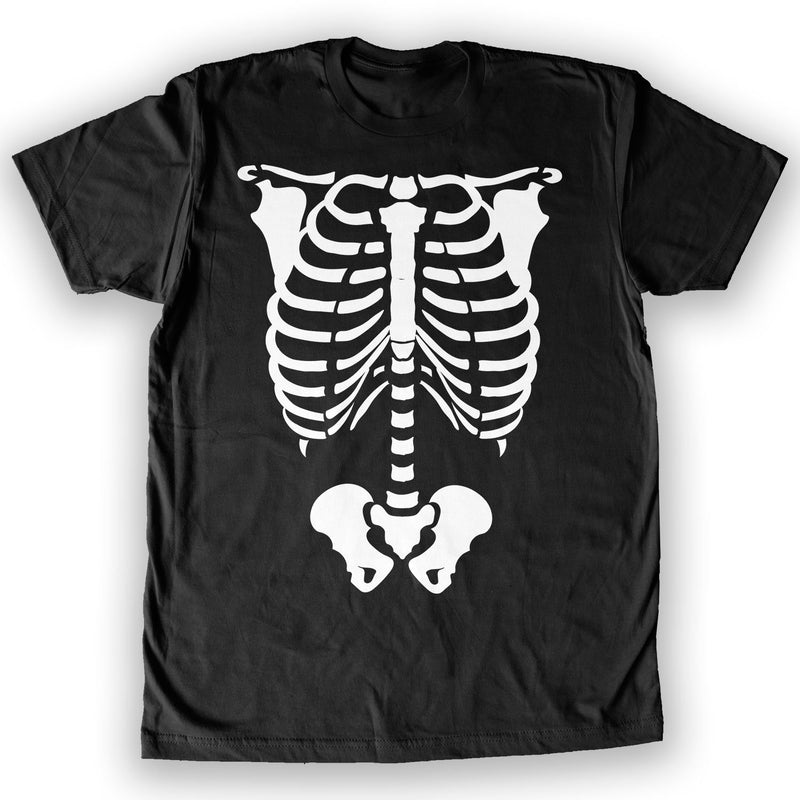 White Skeleton Rib Cage Men's Tshirt - Crazy Dog T-Shirts