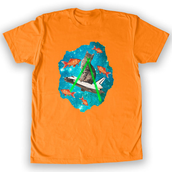 Function - Alien Cat Goldfish Men's Fashion T-Shirt