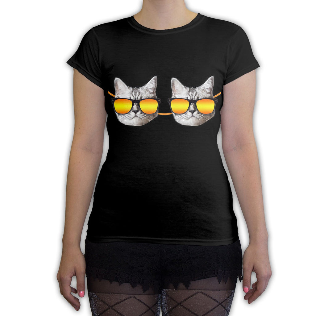 Function - Cat Sunglasses Bikini Women's Fashion T-Shirt