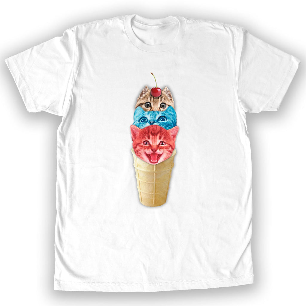 Function - Ice Cream Cone Cat Men's Fashion T-Shirt