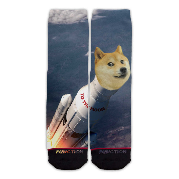 Function - Dog Coin Rocket To The Moon Meme Stock Rocketship Crypto Currency Wall Street Bets