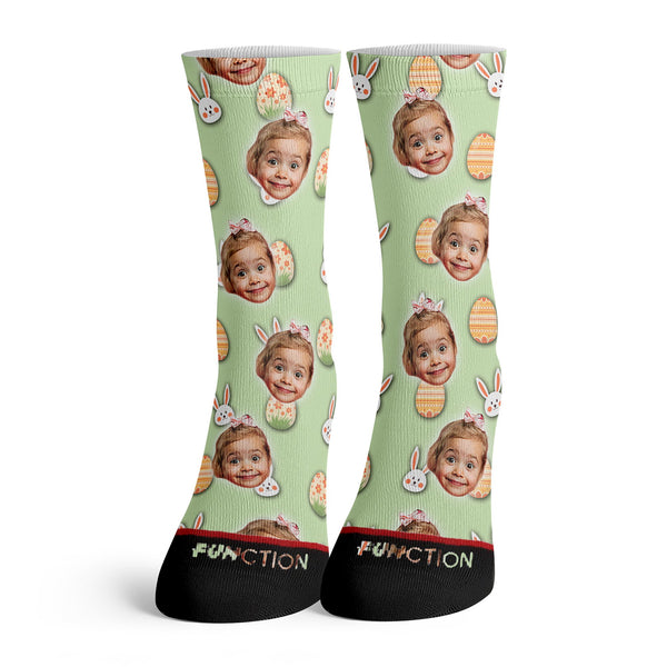Function - Custom Easter Egg and Bunny Pattern Socks