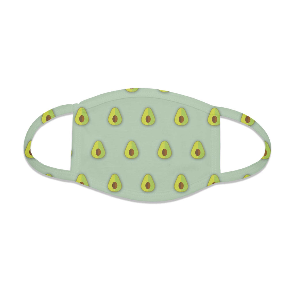 Function - Avocado Food Pattern Breathable Reusable Washable Face Cover Mask